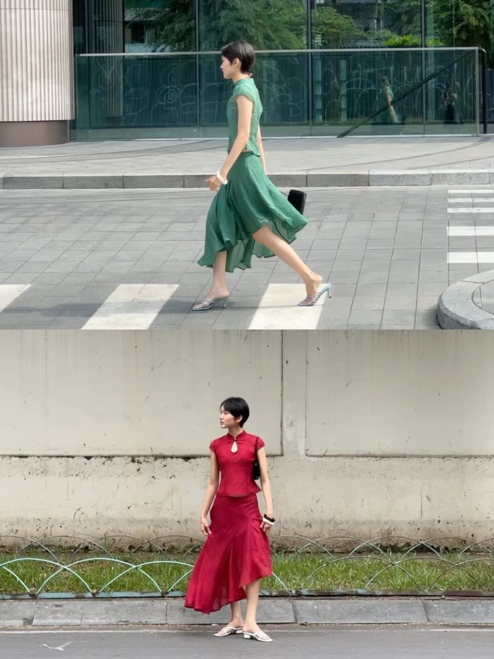 Thảo, Neenee, on the street, frame 3 of 10